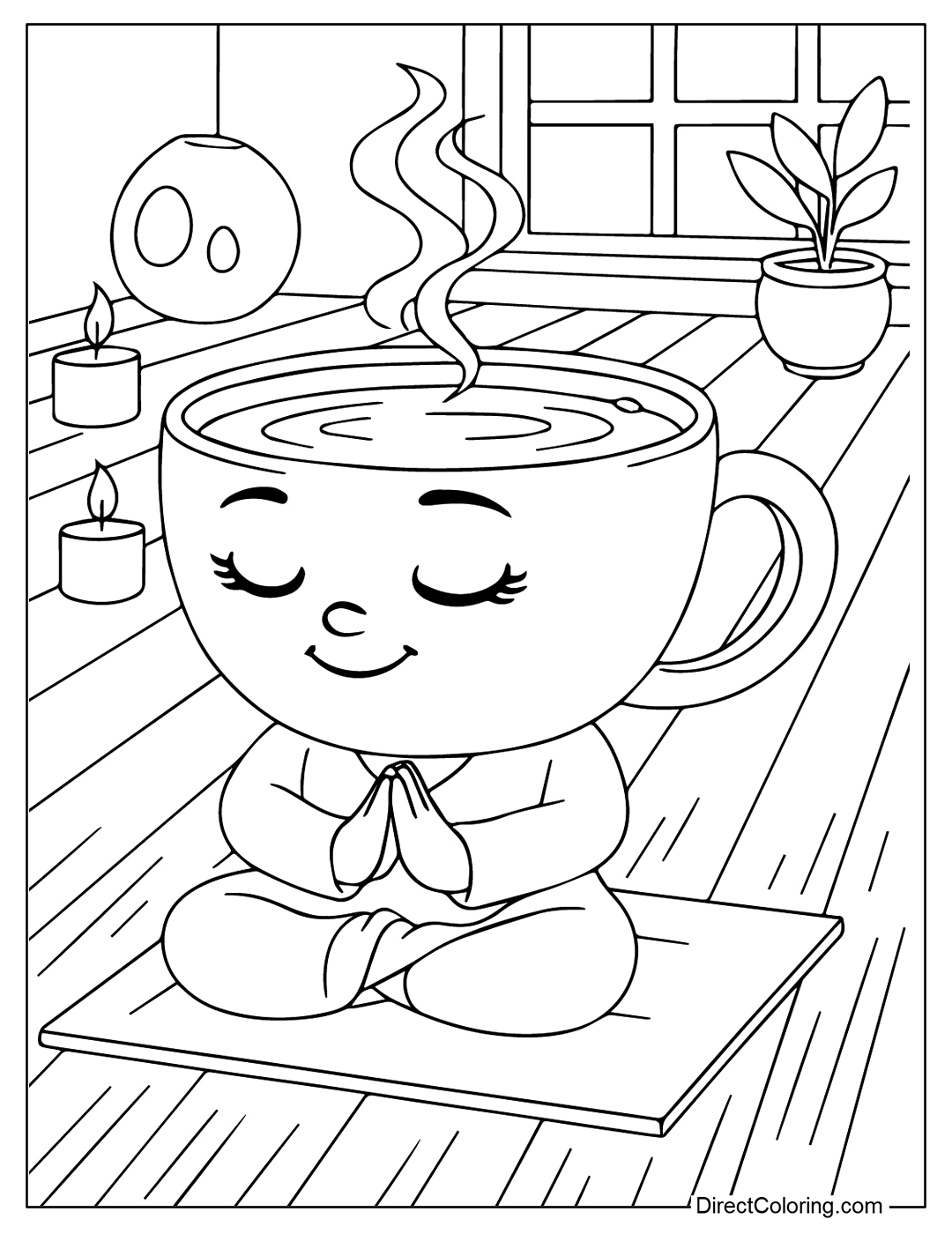 Chai Maestro Yoga Coloring Page